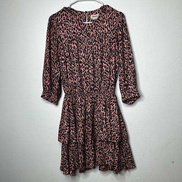 Zadig & Voltaire Pink Rooka Squeleton Mini Dress Size S Designer Runway Animal - Picture 2 of 15